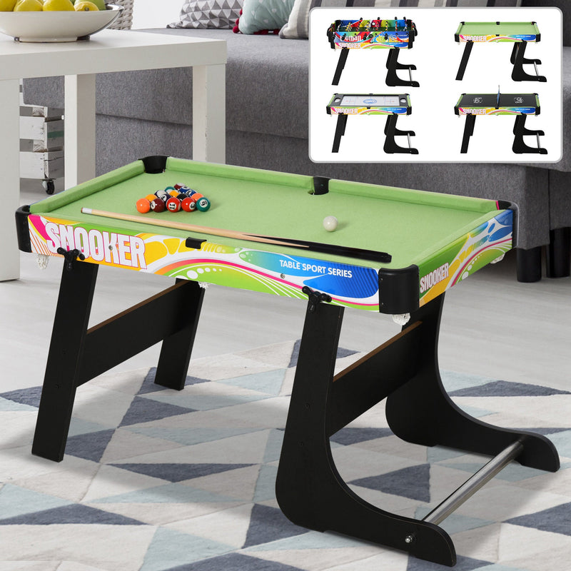 Mesa de vários jogos projeto 4 em 1 pebolin Hóquei Bilhar ping - pong 86.5x43.5x64 cm