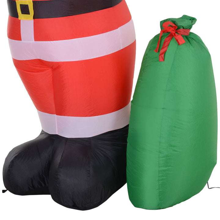 Pai Natal Inflável Decoração de Natal Com LED Soprador de Luz 150 × 60 × 240cm