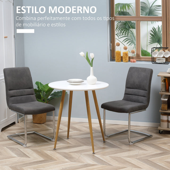 Mesa de Cozinha Redonda para 2 Pessoas Mesa de Sala de Jantar Estilo Nórdico com Bancada Mate Carga Máxima 80kg Ø72x75 cm Branco