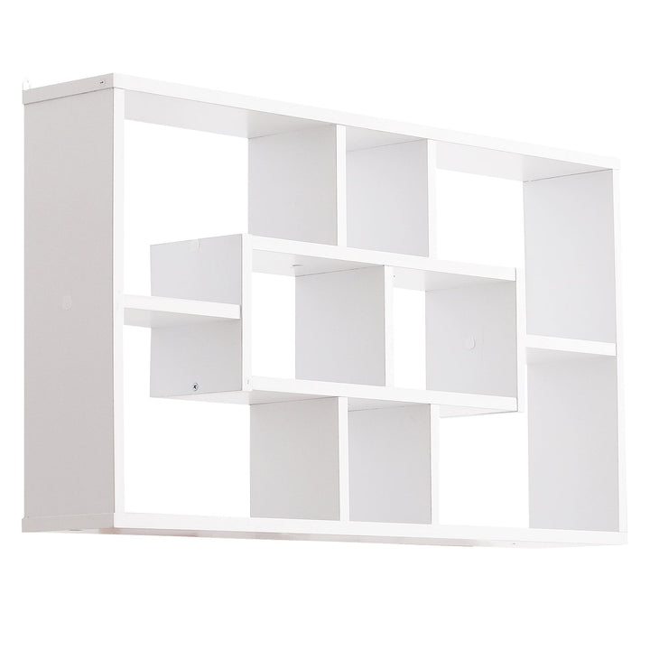 Prateleira de parede decorativa Conjunto de 8 prateleiras Estante para CDs Estantes Flutuantes Cubos Modernos 85x14,5x47,5cm Carga 20kg Madeira