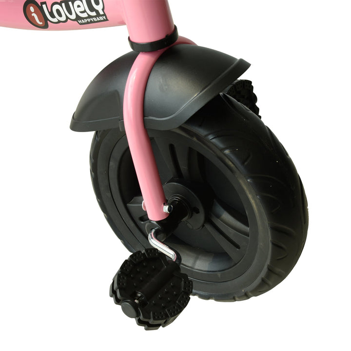 Triciclo para Crianças acima de 18 meses com Campainha Rodas de Segurança 74x49x55 cm Rosa