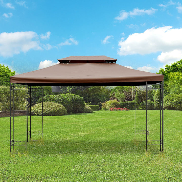 Teto substituição de toldo cobertura superior com 8 Furos 3x4m Marrom