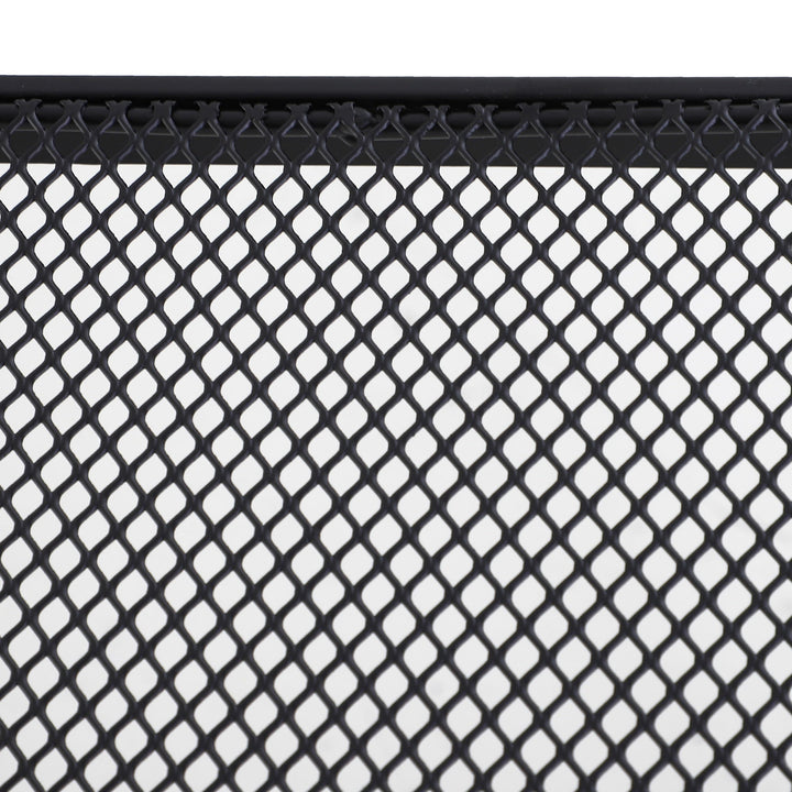 Mesa de Jardim Quadrada Mesa Auxiliar Exterior com Estrutura de Metal para Pátio Terraço Varanda Carga 30kg 45x45x50cm Preto