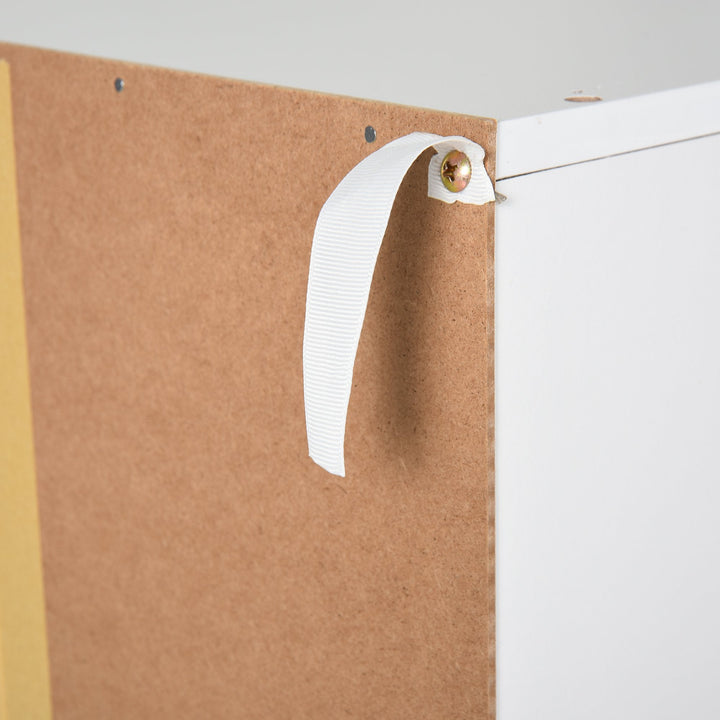 Móveis de escritório com 3 gavetas 4 prateleiras abertas 4 rodas 40x30x83 cm Branco