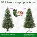 Árvore de Natal artificial de 1,5 m de base dobrável para decoração de natal verde