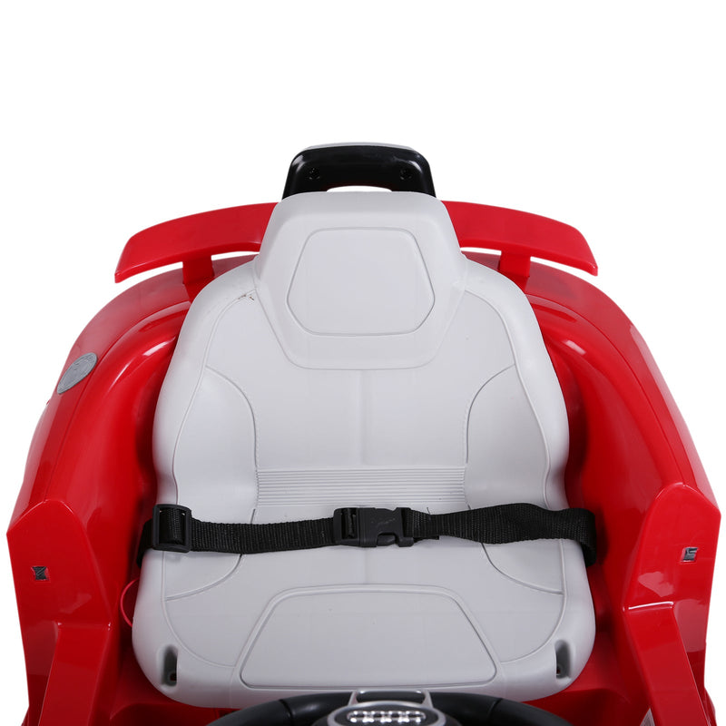 Carro elétrico infantil Audi TT RS acima de 3 anos Bateria 6V Carga 30 kg Vermelho 103x63x44cm