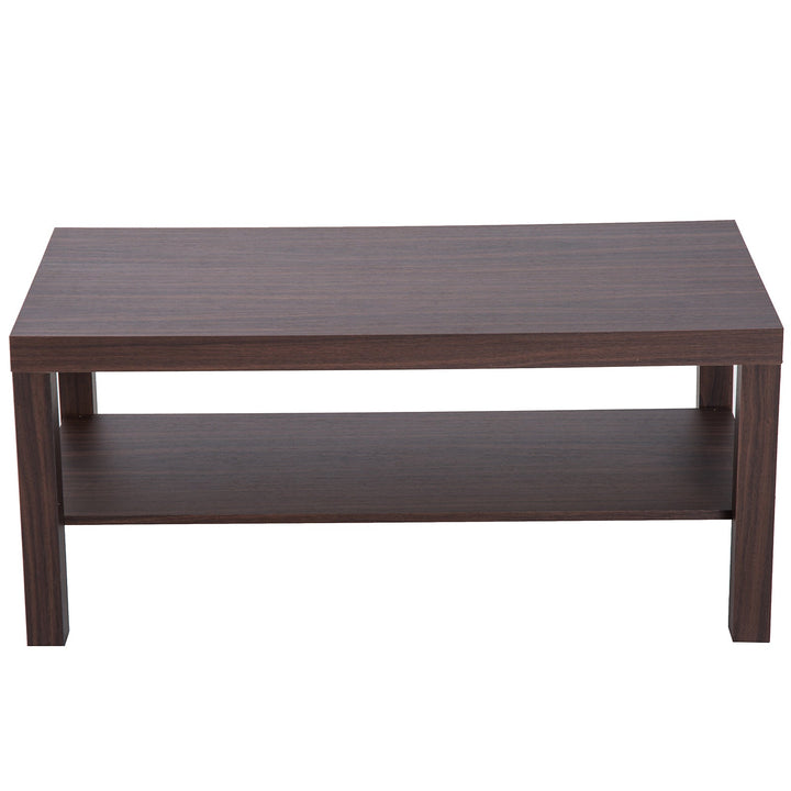 Mesa de Centro mesa de café de 2 níveis 90x45x40,5 cm Cor Nogal