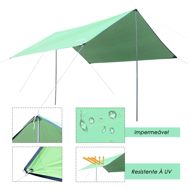 Toldo Portátil refúgio À Prova D 'Água Grande Barraca de Acampamento Tenda para Camping Praia Piquenique Proteção Solar