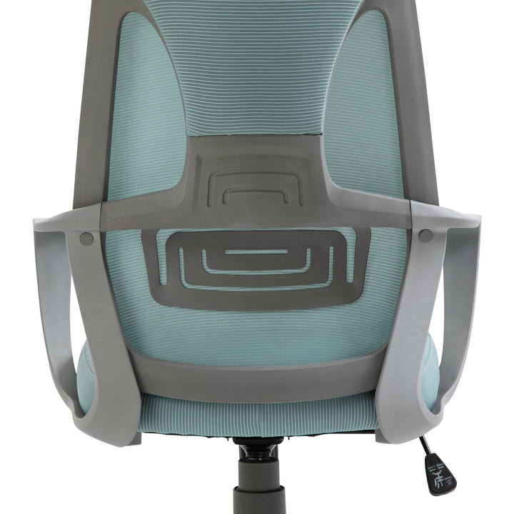 Cadeira de escritório ergonômica inclinável Altura ajustável 64x58x116-126 cm Azul