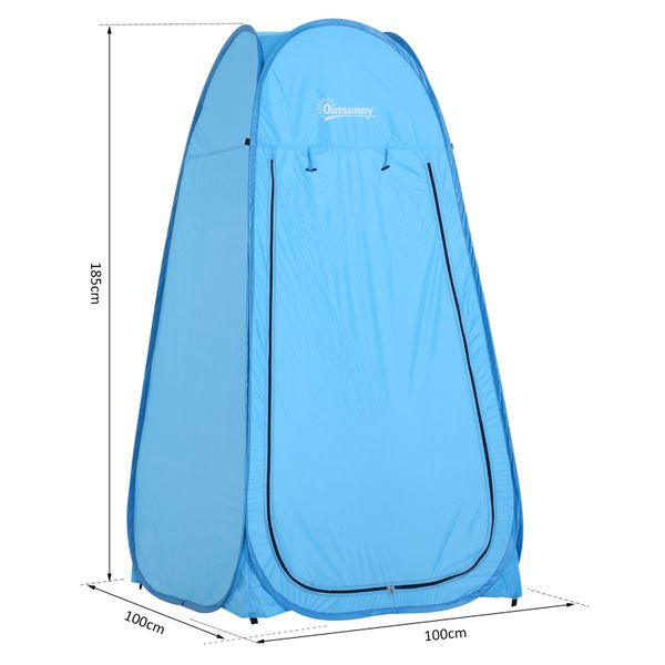 Tenda de acampamento multifuncional leve dobrável e estável à prova d'água com sistema POP-UP 100x100x185cm Azul