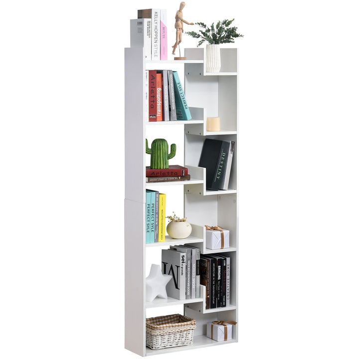 Prateleiras de 6 Níveis Irregular Moderno Anti-tombamento 60x21x162,5 Branco