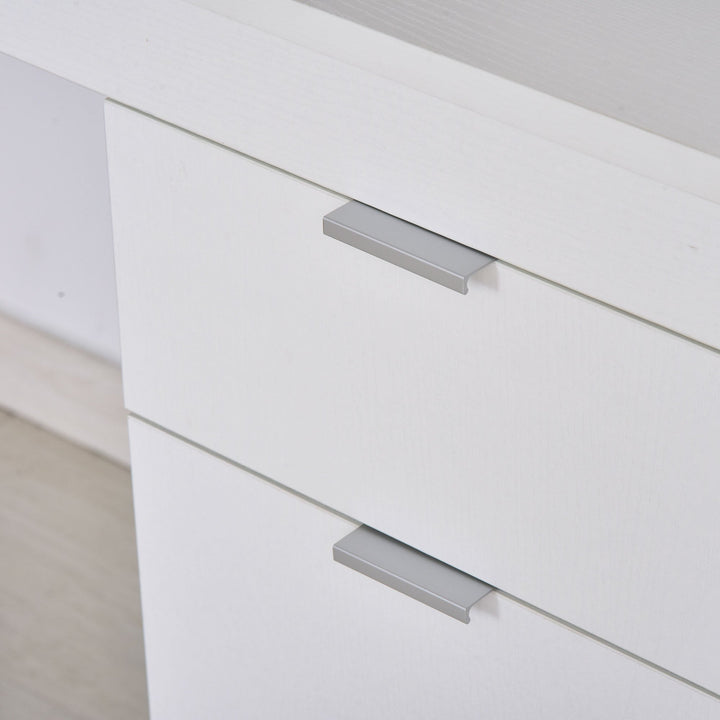 Mesa de Escritório com gaveta Armário Pés retangulares 112,5x50x75,5 cm Branco