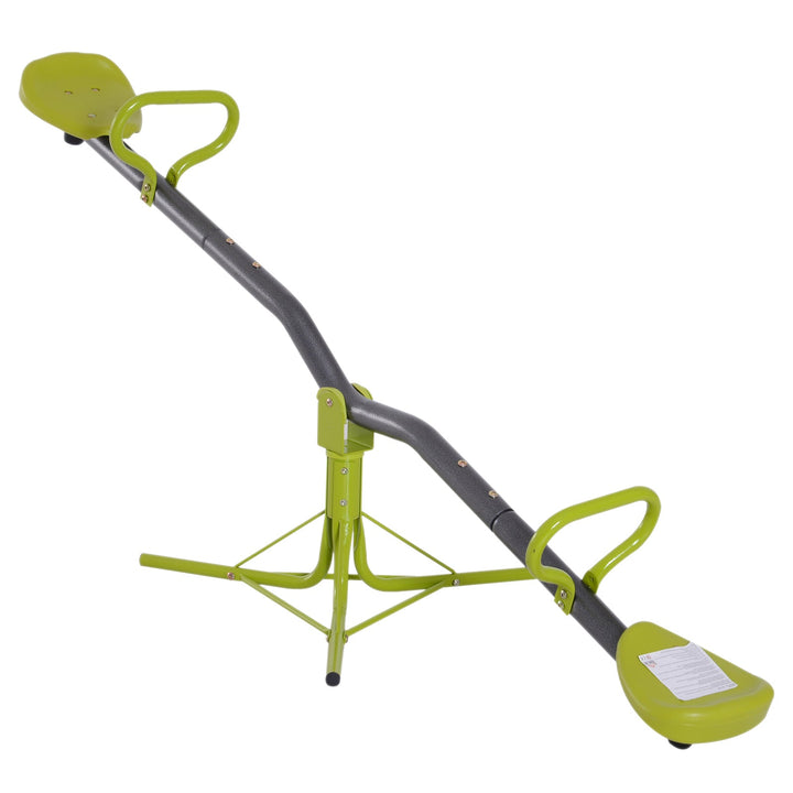 Baloiço para crianças acima de 3 anos giratória de 360º carga 35 kg (cada assento) 180x67x53 cm cinza e verde