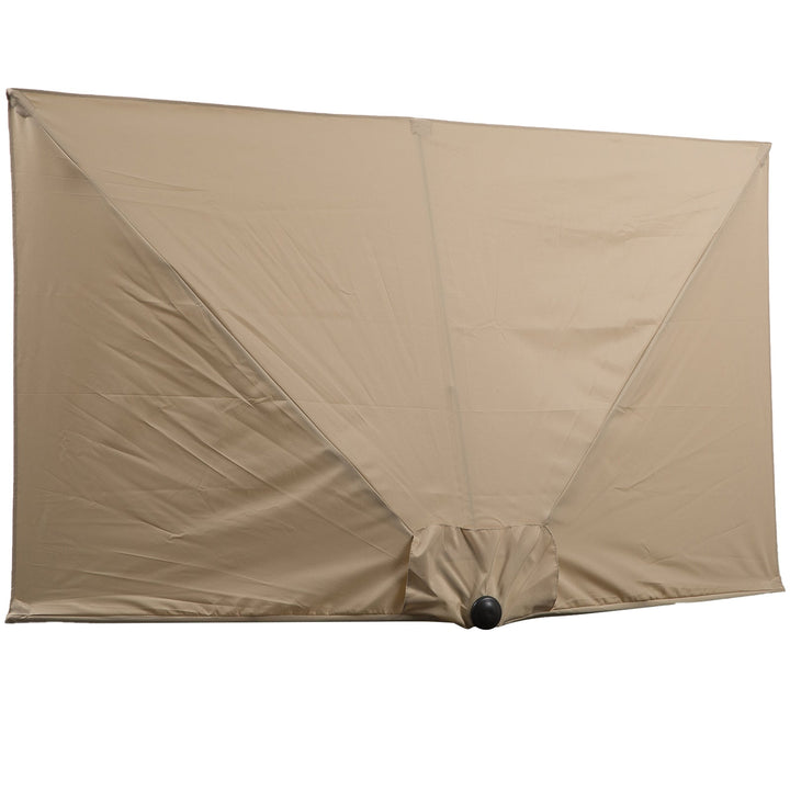 Guarda-sol de meia tela de jardim Parasol do pátio Terraço Retângulo 230x130x245 cm