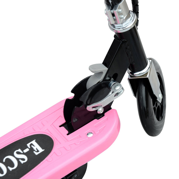 Trotinete Eléctrico Tipo Scooter com Guiador Ajustável – Cor Rosa - 81.5x37x96cm
