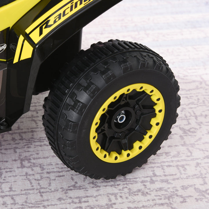 Quadriciclo para crianças acima de 18 meses com função de luz e música Suporta até 20 kg 67,5x38x44 cm Amarelo