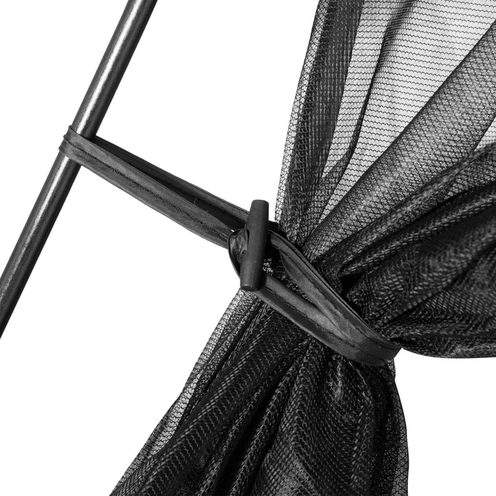 Tenda de Jardim 3x3x2m Tenda para 4-6 Pessoas com 4 Telas Mosquiteiras e Porta Incluí Bolsa de Transporte Proteção Solar para Campismo Viagens Exterior Preto