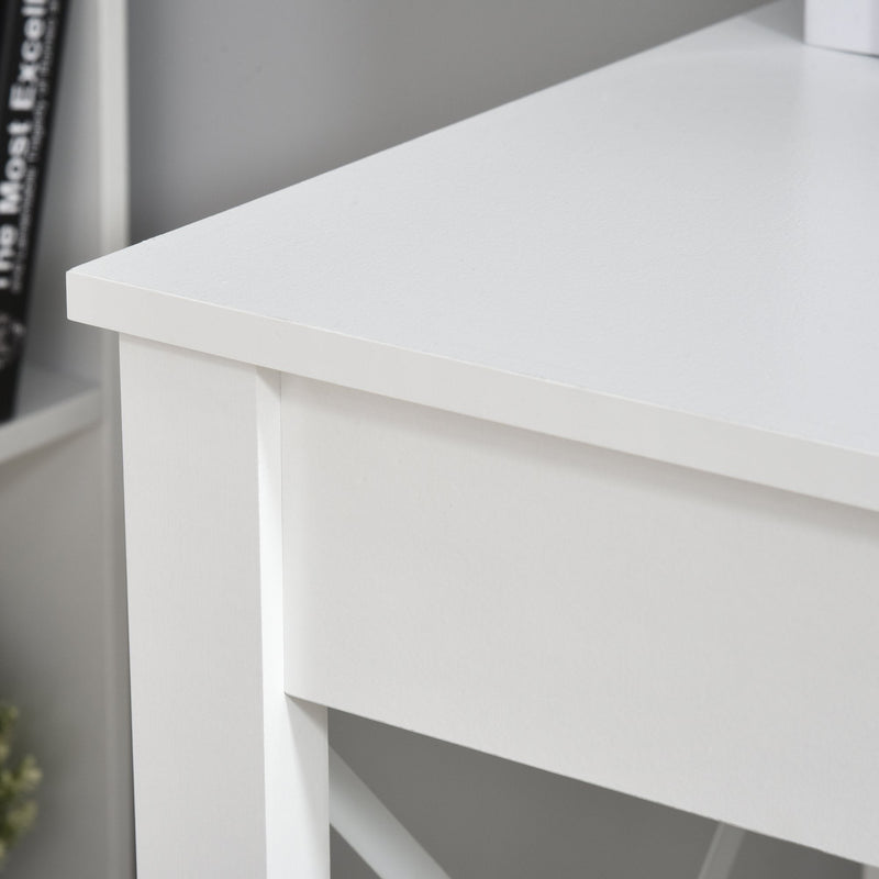 Mesa de escritório multifuncional moderna e minimalista 105x50x76 cm Branco