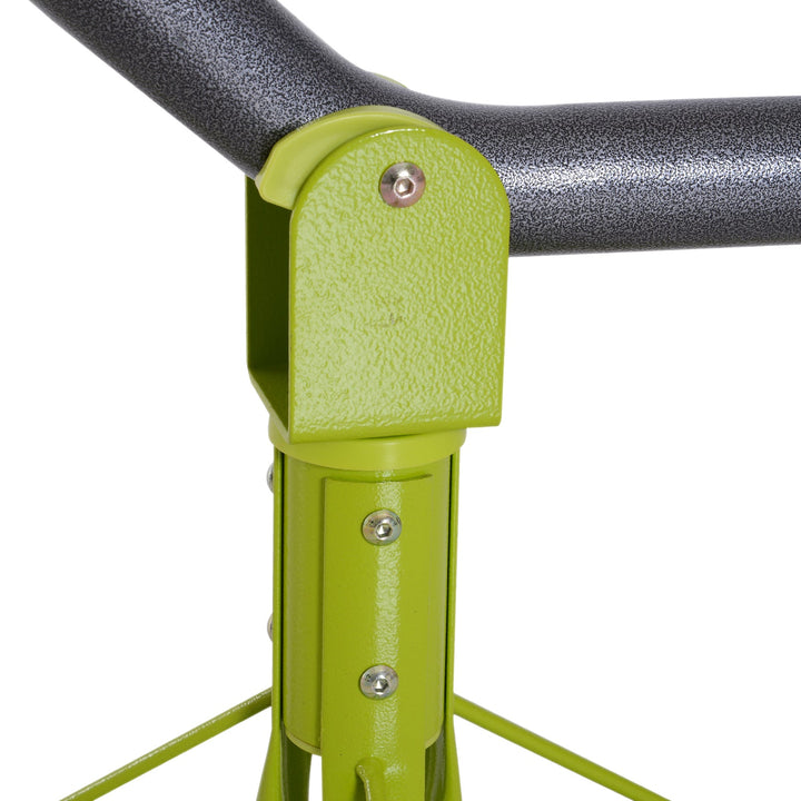 Baloiço para crianças acima de 3 anos giratória de 360º carga 35 kg (cada assento) 180x67x53 cm cinza e verde