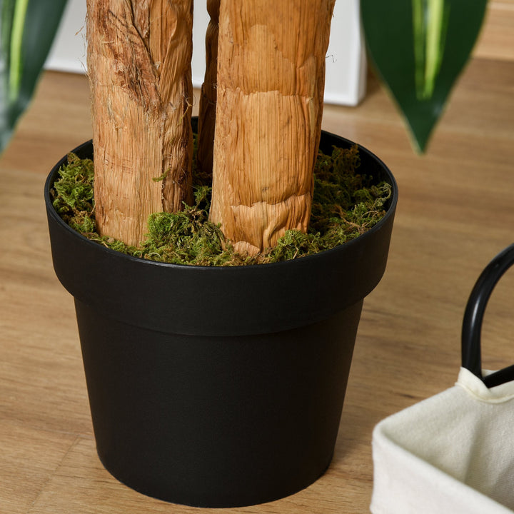 Planta Artificial Decorativa Dracaena com Pote Árvore Sintética 66 Folhas Ø20x160 cm Verde