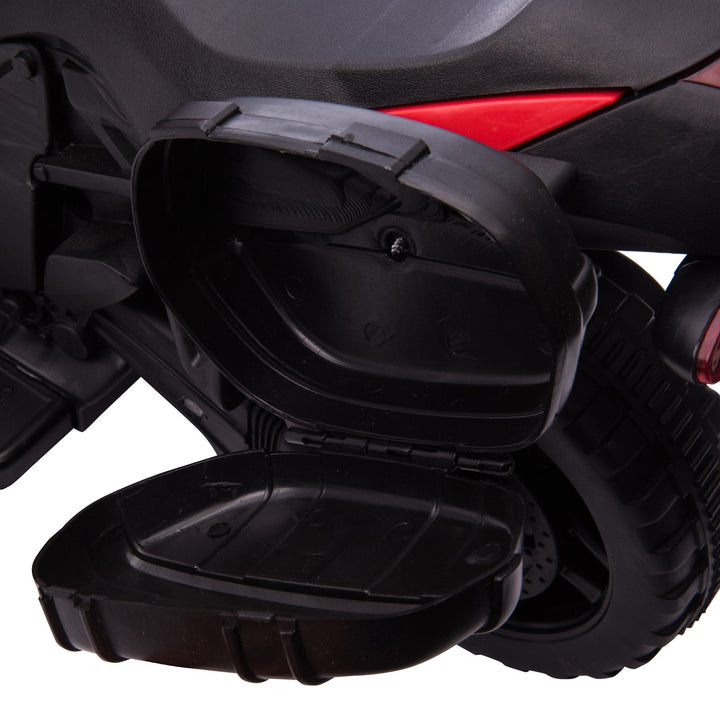 Moto Elétrica para Crianças a partir de 18 Meses 6V com Faróis Buzina 2 Rodas de Equilibrio Velocidade Máx. de 3km/h Motocicleta de Brinquedo 88,5x42,5x49cm Vermelho