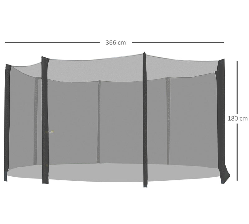 Rede de segurança do trampolim Parede de proteção para trampolim Ø 366 cm 8 Barras