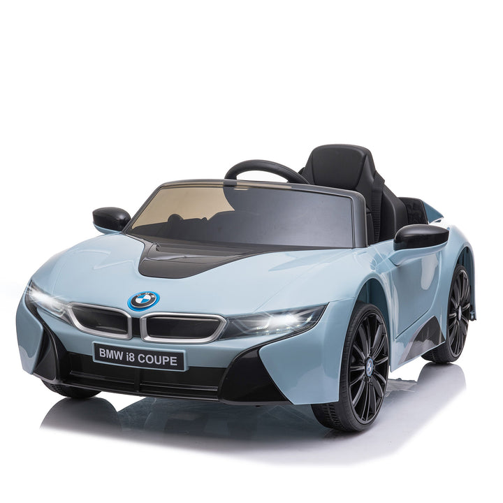 Carro elétrico BMW I8 COUPE com licença para crianças de +3 anos Bateria 6V Controle Remoto e Manual com Buzina Música MP3 e Faróis 115x72,5x46 cm Azul