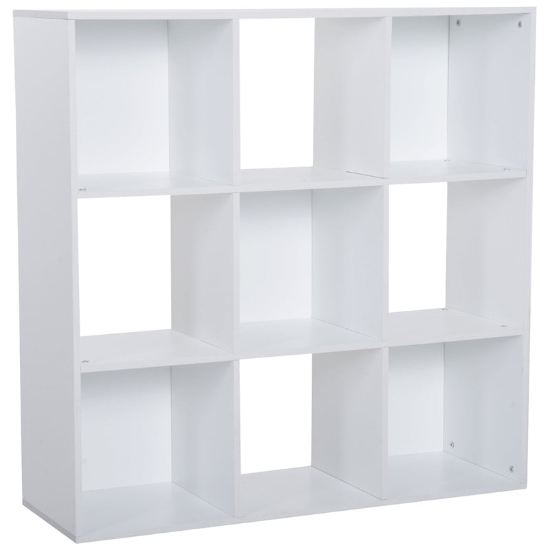 Armário de Arrumação 9 Cubos Estante de Exposição 91,5x29,5x91,5cm Branco