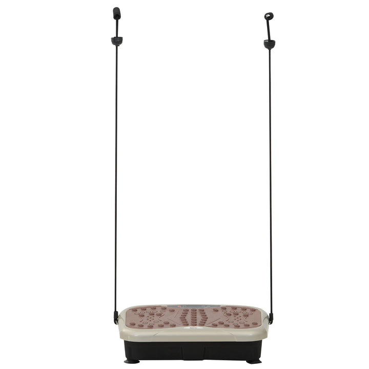 Plataforma de Vibração com 2 Bandas Elásticas para Treinamento de Fitness 200 W com Controle Remoto e Carga 120 kg