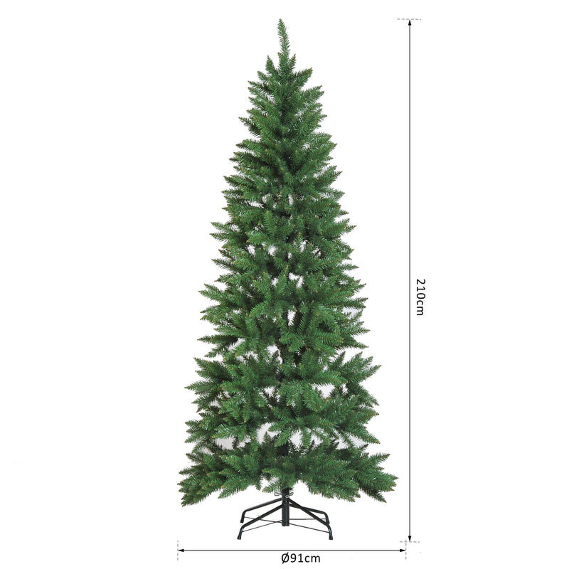 Árvore de Natal Artificial Árvore com Suporte 210cm 865 ramas Ecológico PVC Verde