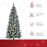 Árvore de Natal Artificial Ø55x150cm com 464 Ramas e 28 Pinhas Folhas de PVC Base Dobrável e Suporte Metálico Decoração de Natal para Interiores Verde