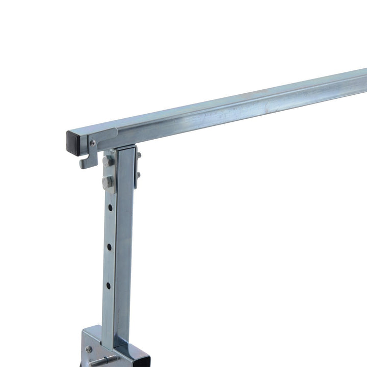 Conjunto de 2 Andaimes Cavalete telescópico Altura Ajustável Dobrável Metálico Quadrado Estável Carga 200kg Aço 68x58x80-130 cm Preto