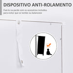 Armário Alto para Casa de Banho Móvel Auxiliar de Banheiro de Estilo Moderno com 2 Portas Prateleiras Ajustáveis e 1 Gaveta 40x27x171,5cm Branco