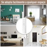 Armário Alto para Casa de Banho Móvel Auxiliar de Banheiro de Estilo Moderno com 2 Portas Prateleiras Ajustáveis e 1 Gaveta 40x27x171,5cm Branco