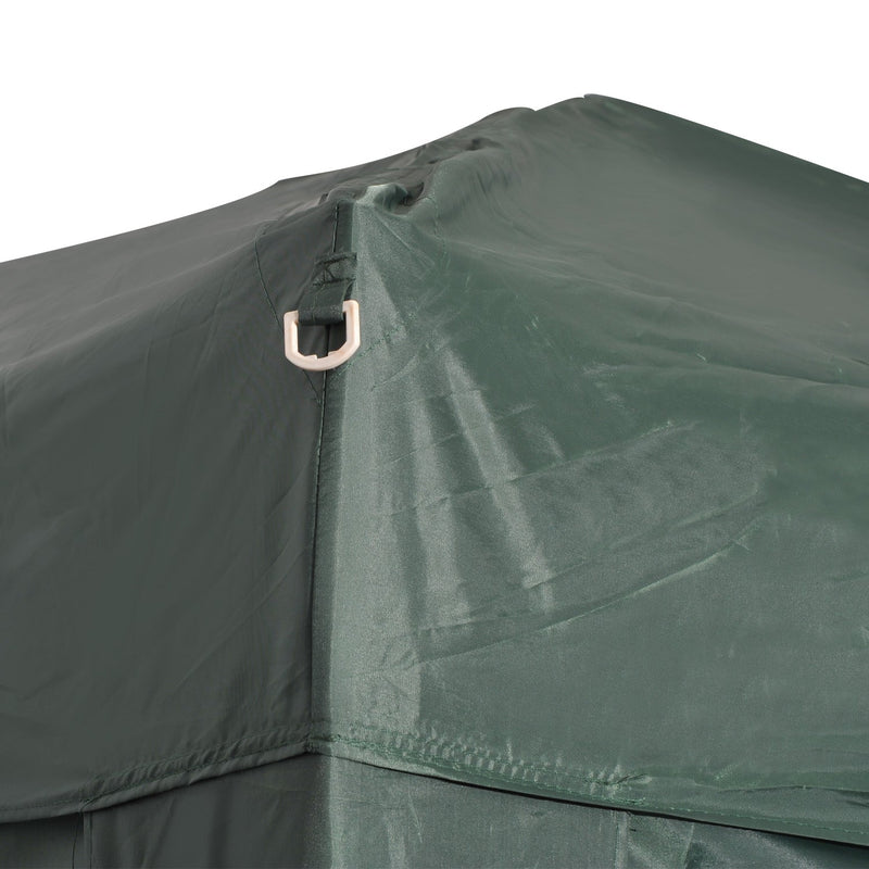 Tenda Dobrável 2x2 Tenda de Jardim com 4 Paredes Laterais Tecido Oxford 2 Portas 2 Janelas e Bolsa de Transporte para Exterior Terraço Campismo Festas Verde