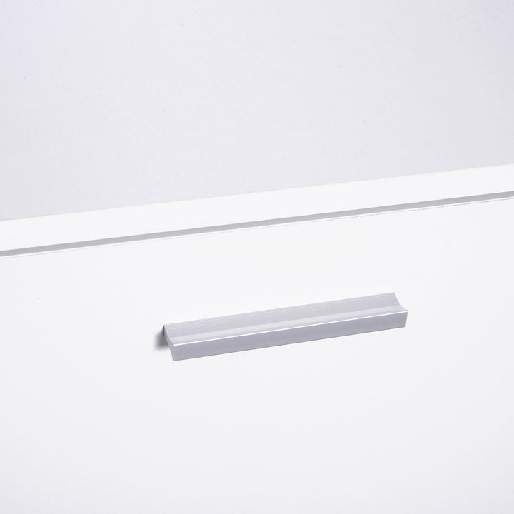 Conjunto de móveis de entrada 3 em 1 com sapateira com espelho e cabide com 4 ganchos para pendurar ropa para corredor 80x27x46,5 cm Branco