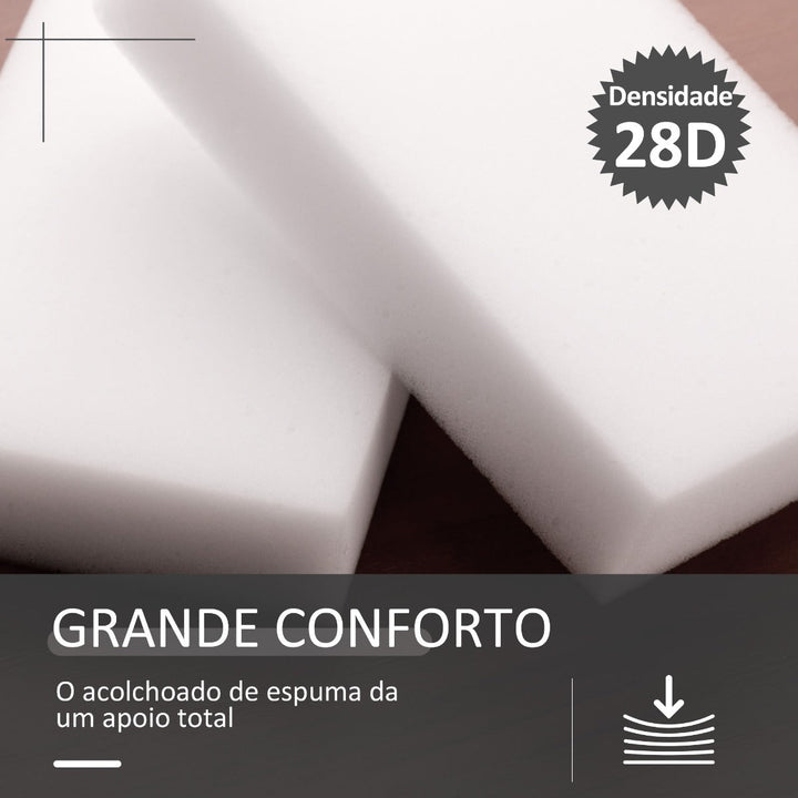 Apoio para os pés Otomano Giratório Banco Puff Redondo Estofado em Couro Sintético de Estilo Moderno para Dormitório Entrada Sala de Estar Ø45,5x44,5cm Branco