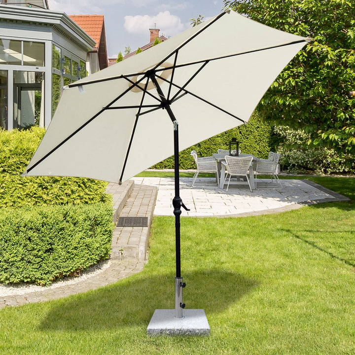 Base de guarda-sol para jardim de mármore com alça e rodas adequadas para vários guarda-sois