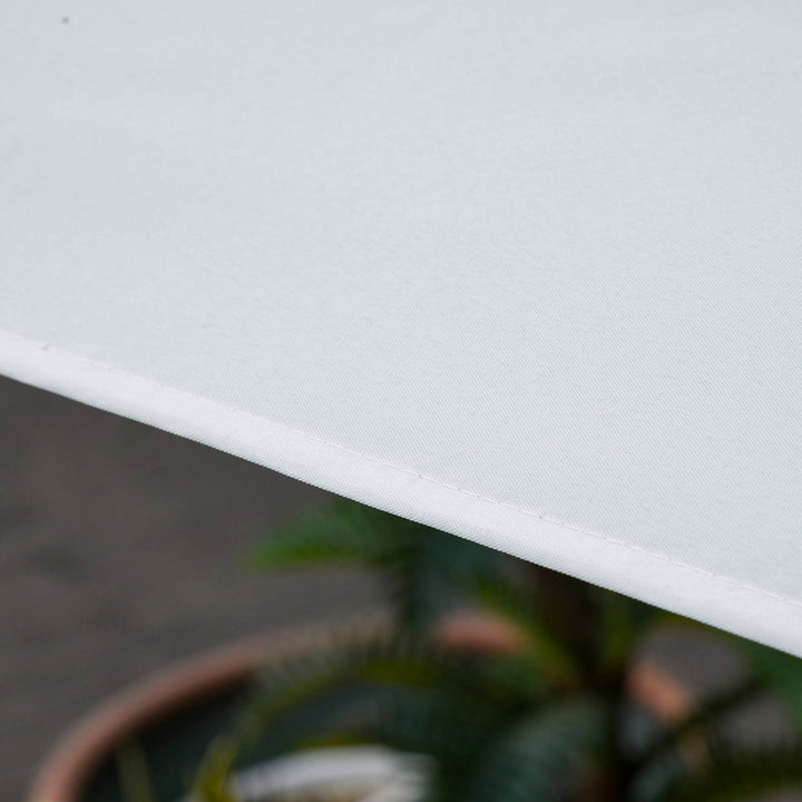 Guarda-sol Semicircular 230x130x245 cm Guarda-sol para parede de jardim com manivela e poste de metal Ø38 mm creme