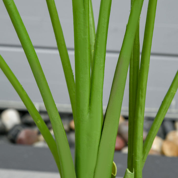 Planta Artificial Bananeira de 160cm com Vaso e 10 Folhas Realistas Planta Tropical Sintética para Decoração em Interior e Exterior Escritório Casa Verde