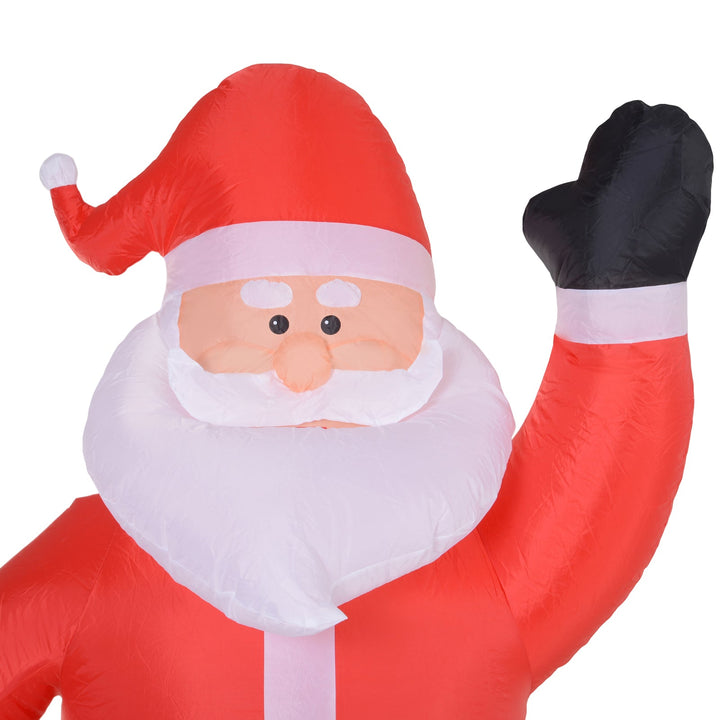 Pai Natal Inflável Decoração de Natal Com LED Soprador de Luz 150 × 60 × 240cm
