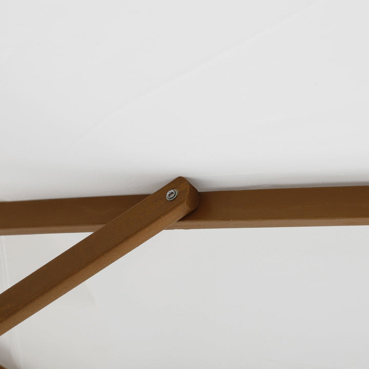 Guarda-sol de Jardim com 6 Varas de Bambu e Poste Destacável Ø250x230 cm