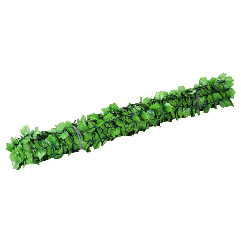 Vedação Artificial em Rolo 3x1,5m Vedação de Privacidade para Balcão Jardim Exterior Planta Decorativa de Parede PE Verde