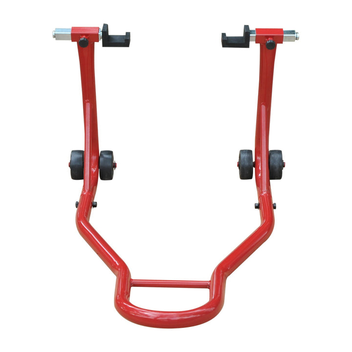 Descanso de Mota Suporte Traseiro Universal Portátil e Móvel – Cor Vermelho – Aço – 80x50x40 cm