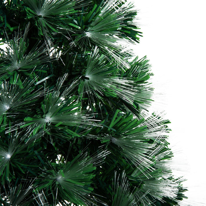 Árvore de Natal, Altura 120 cm + Estrela e Fibra Ótica de 7 Cores Árvore Artificial F 66x 120 cm