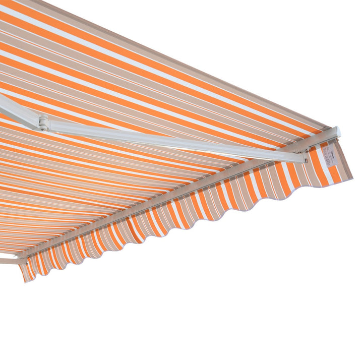 Toldo de Parede 300x250cm cor Branco Bege e Laranja Alumínio