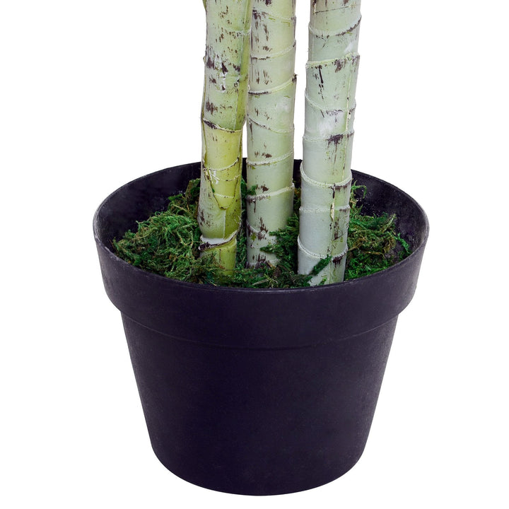 Palmeira Artificial 150cm com bastões naturais Árvore decorativa da planta Sintético com vaso Casa terraço jardim decoração