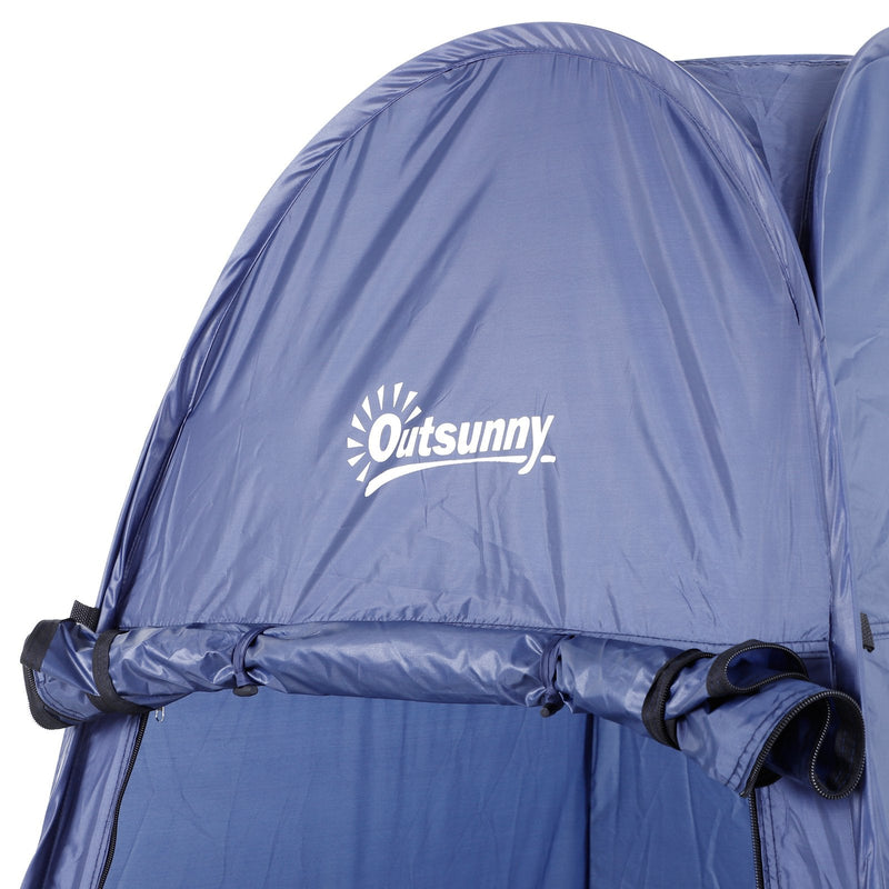 Outsunny Tenda de acampamento multifuncional leve e dobrável à prova d'água Estrutura flexível e estável com sistema POP-UP 100x100x185cm Azul