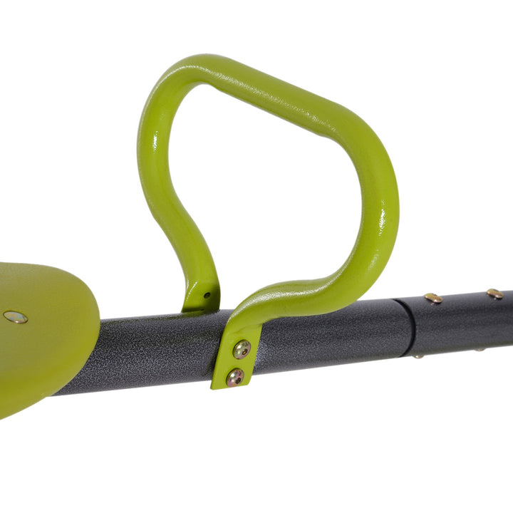 Baloiço para crianças acima de 3 anos giratória de 360º carga 35 kg (cada assento) 180x67x53 cm cinza e verde