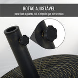 Base ajustável guarda-sol F53x30 cm Universal Cimento Parasol Pé Estilo retro HDPE Pátio Jardim